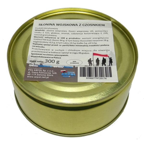 Konserwa WP Słonina wojskowa z czosnkiem 300 g